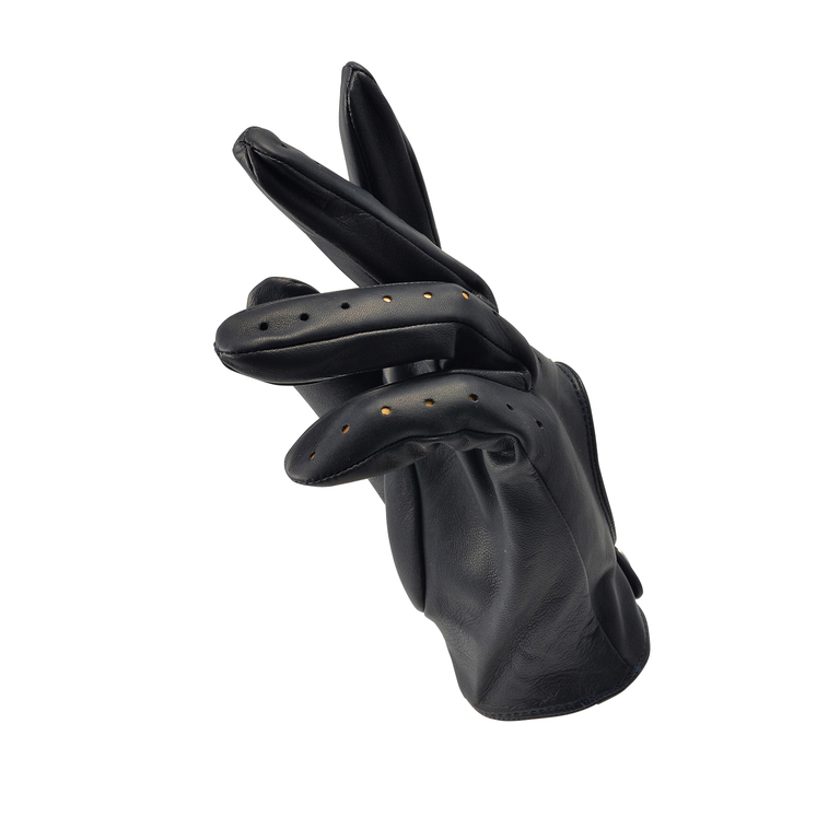 Heritage Leather Driving Gloves - Navyイメージ1