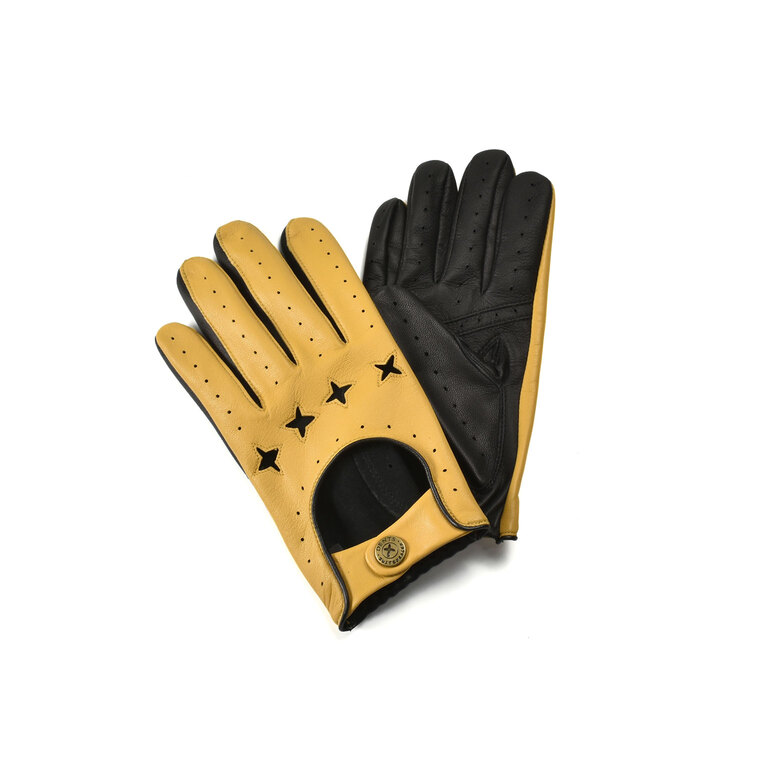 Touchscreen Leather Driving Glove - Cork/Blackイメージ0