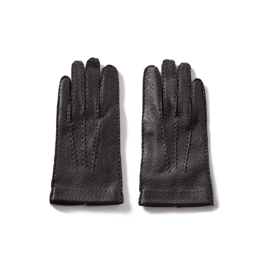 Peccary Leather Gloves - Black
