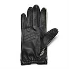 Heritage Crochet Back Leather Driving Gloves - Blackサムネイル1