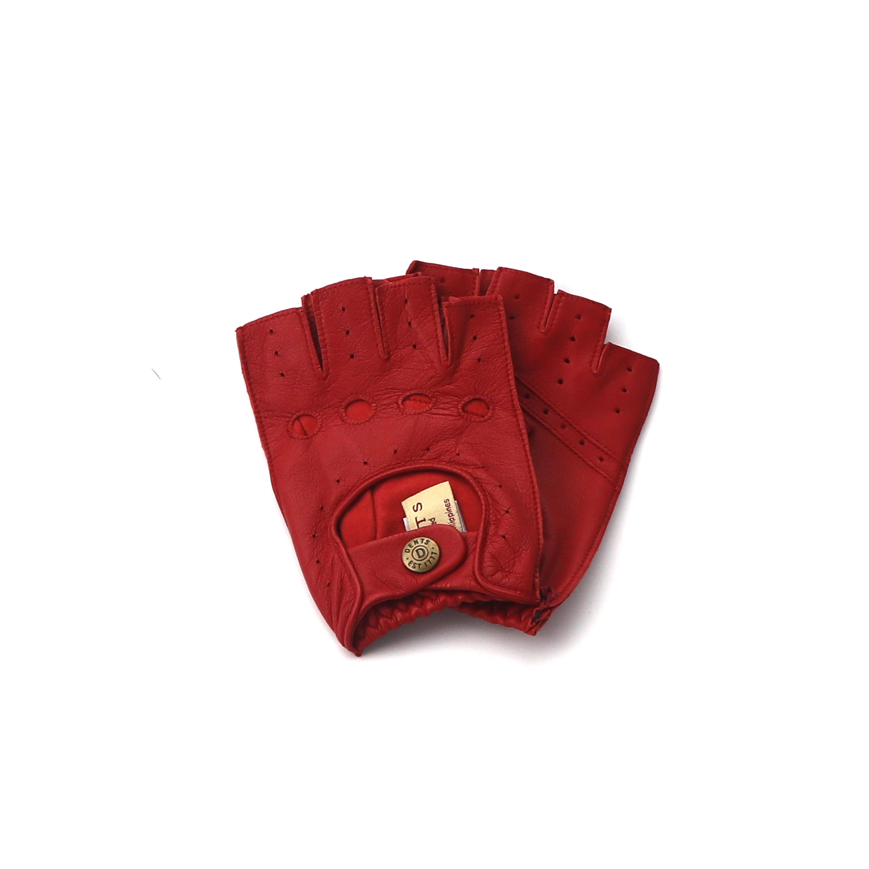 Half Driving Gloves - Red