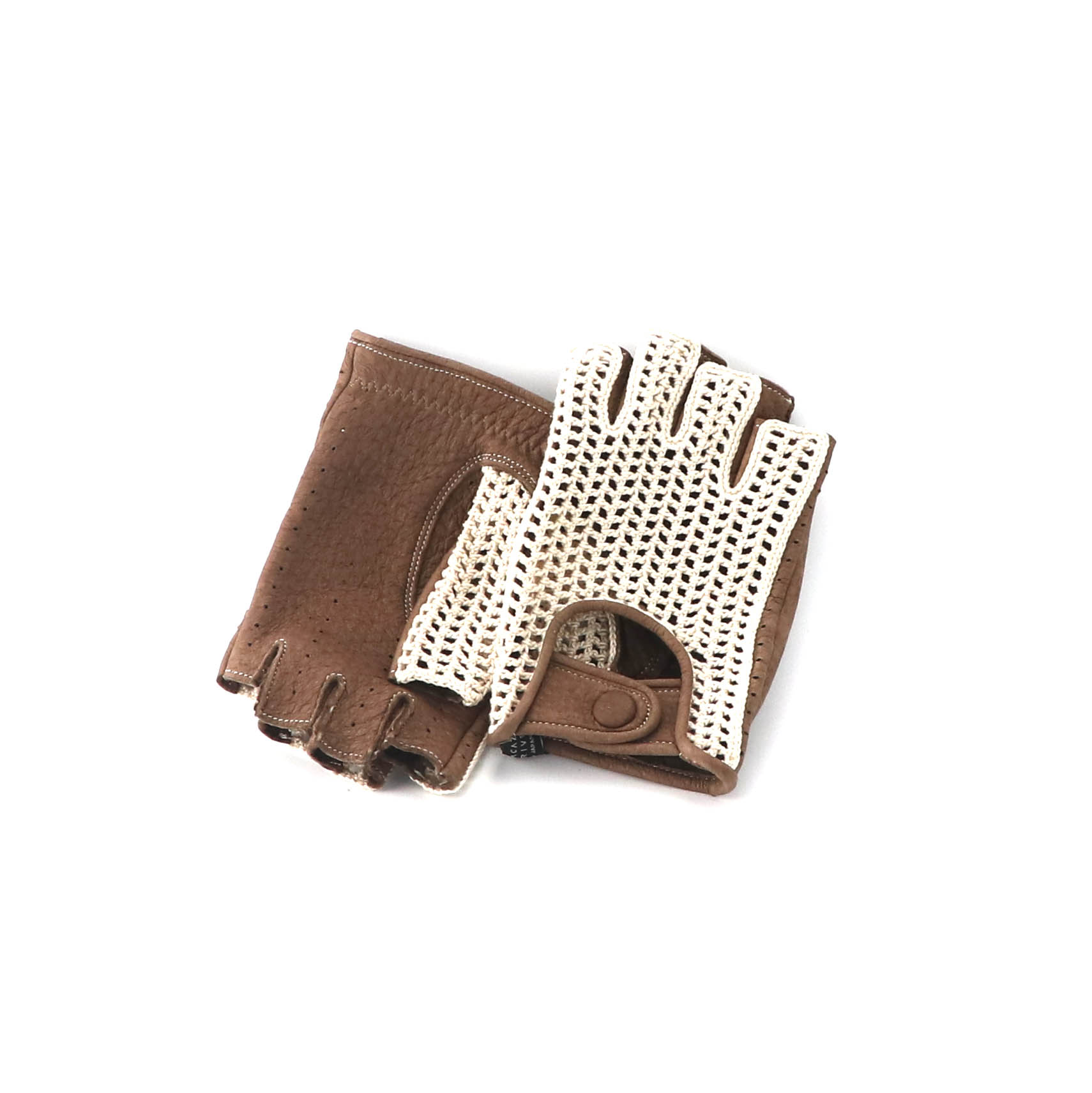 Driving Gloves / PKR-071 Ivory×Light Brown