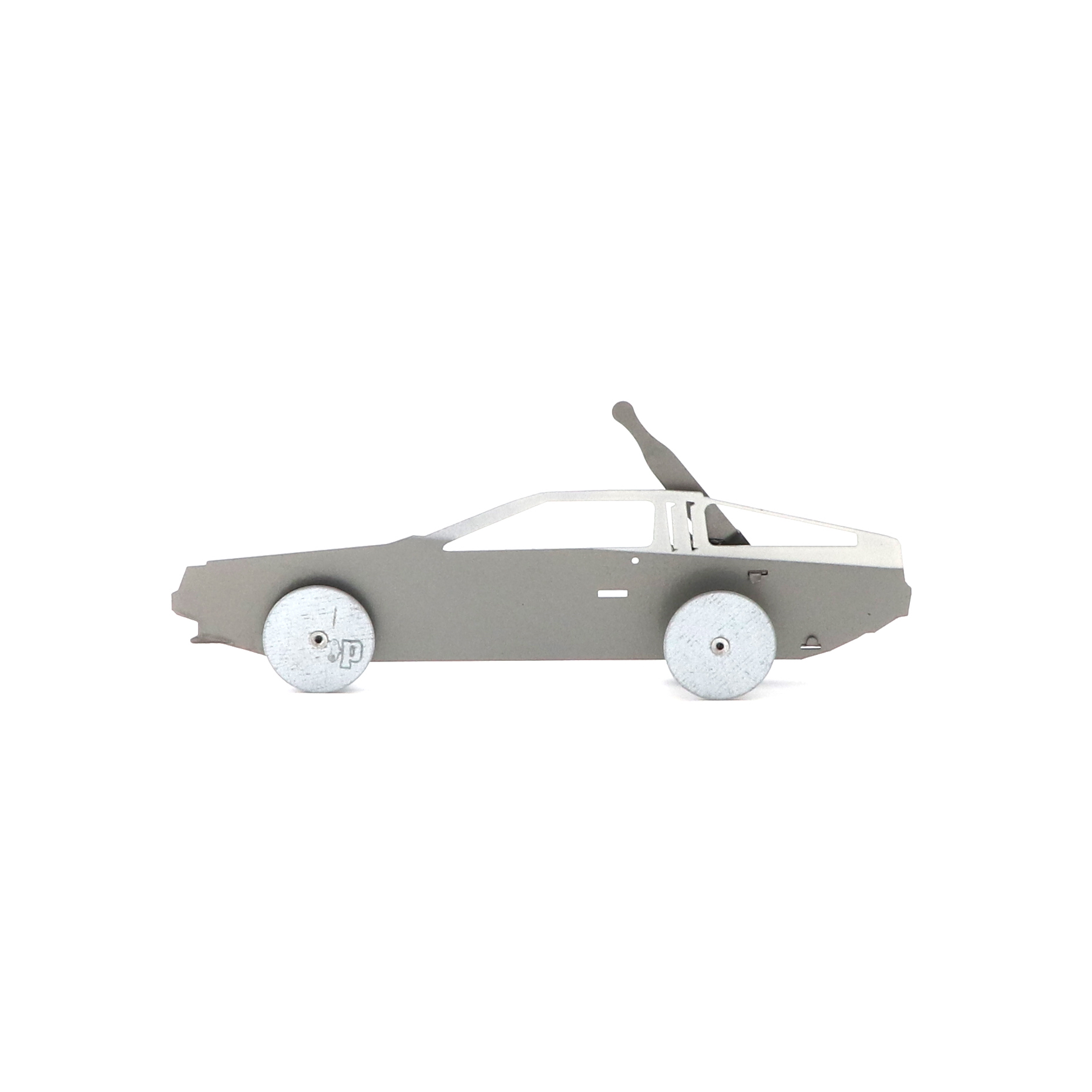 Metal wind up car Silver