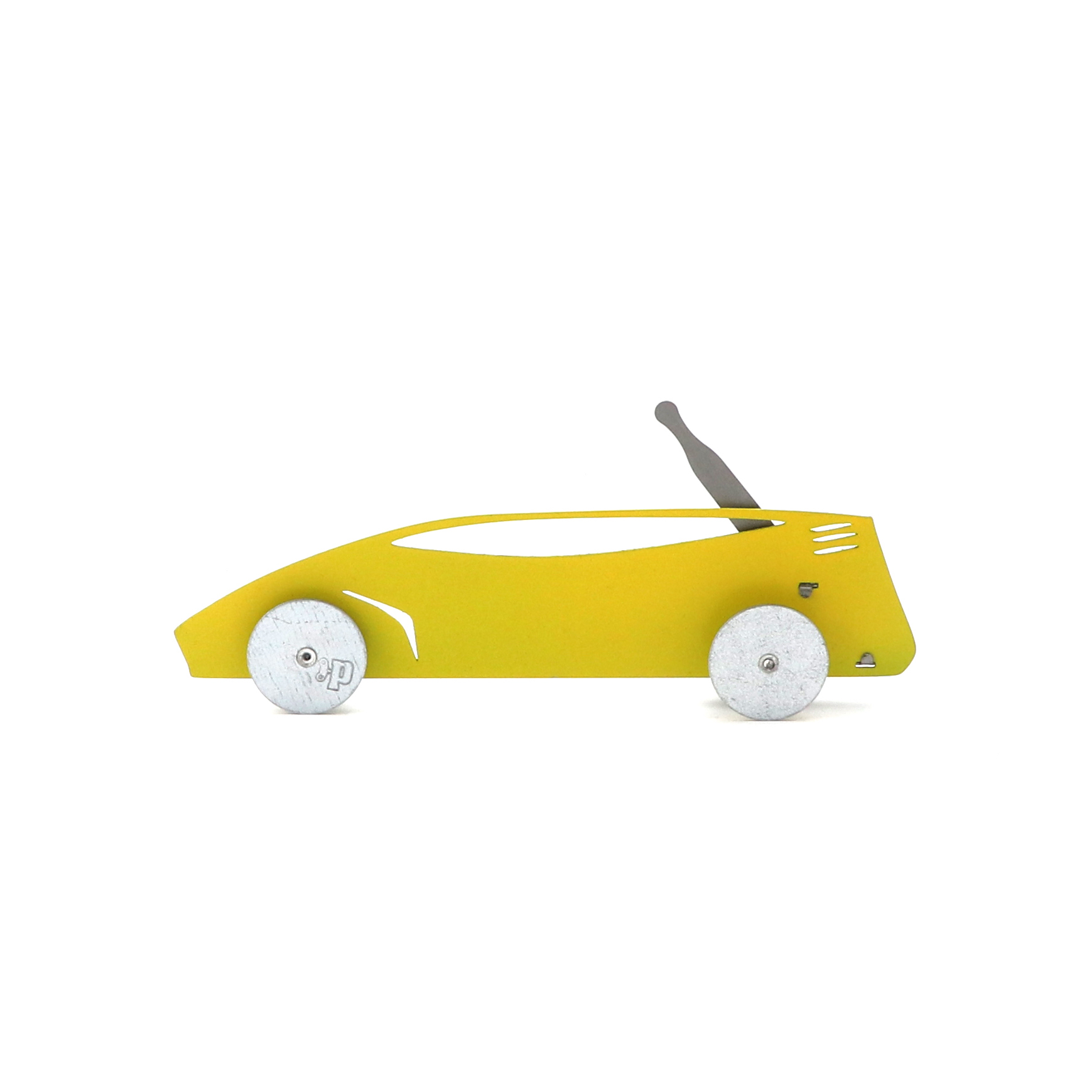Metal wind up car Yellow