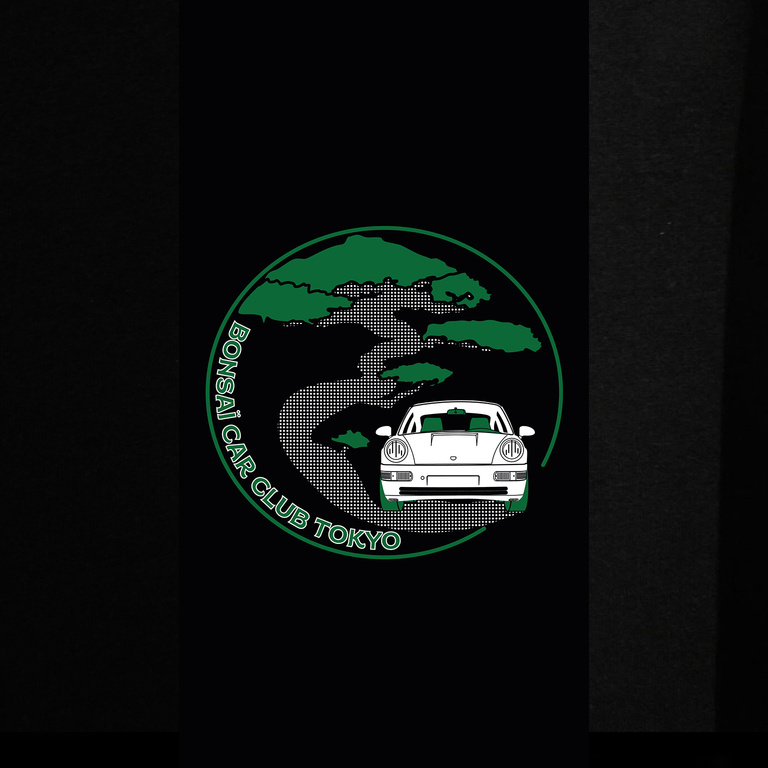 964 BONSAI Tシャツ ブラック（ホワイトプリント）イメージ1