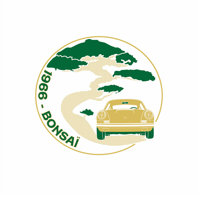 1966 bonsai Tシャツ 白（イエロープリント）イメージ1