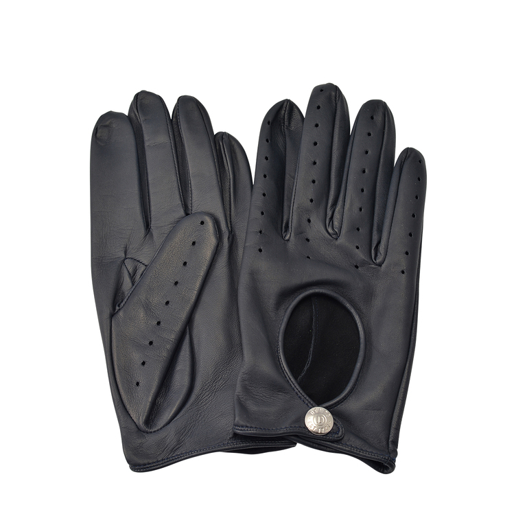 Heritage Leather Driving Gloves - Navyイメージ0