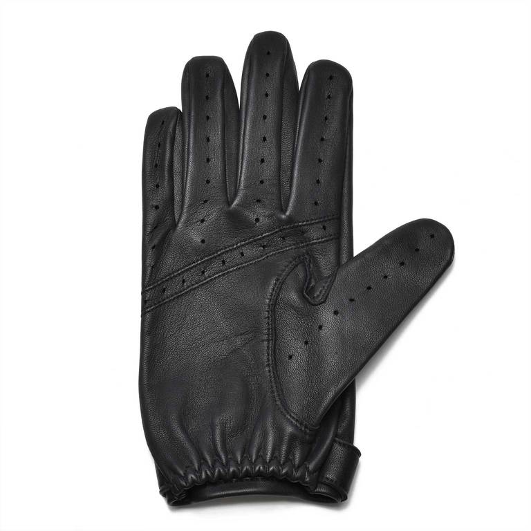 Heritage Leather Driving Gloves - Blackイメージ1