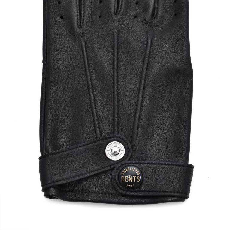Heritage Leather Driving Gloves - Blackイメージ2