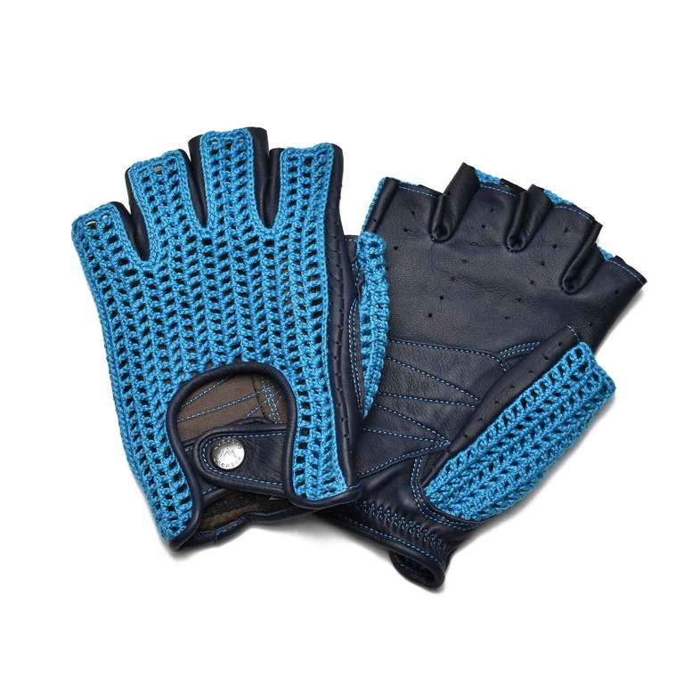 CACAZAN（カカザン）Driving Gloves / KNR-071 Turquoise Blue/Navy ｜ LE GARAGE
