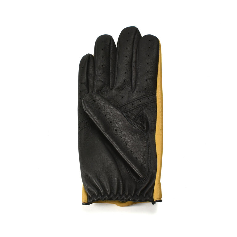Touchscreen Leather Driving Glove - Cork/Blackイメージ1