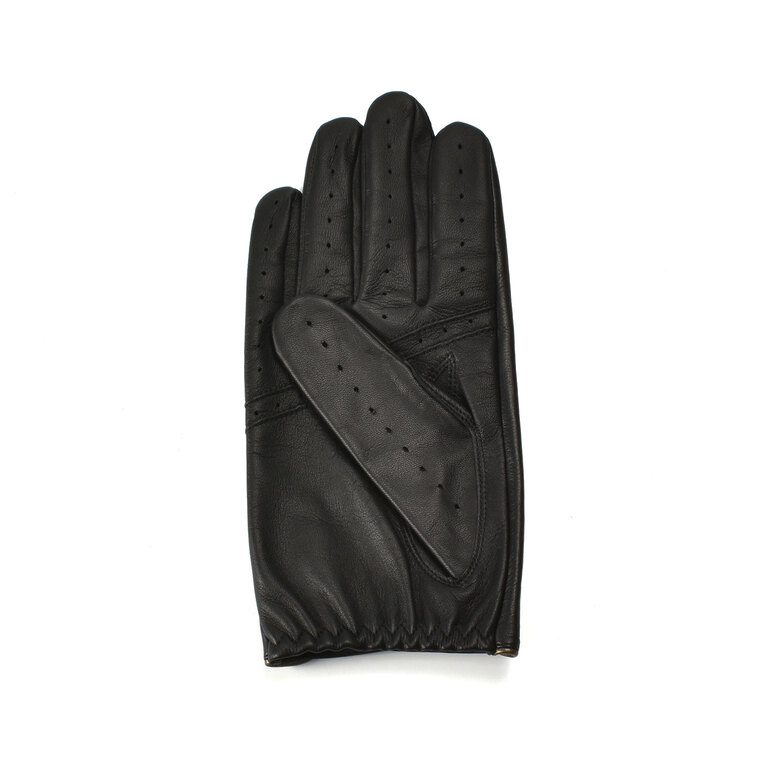 Touchscreen Leather Driving Glove - Blackイメージ1