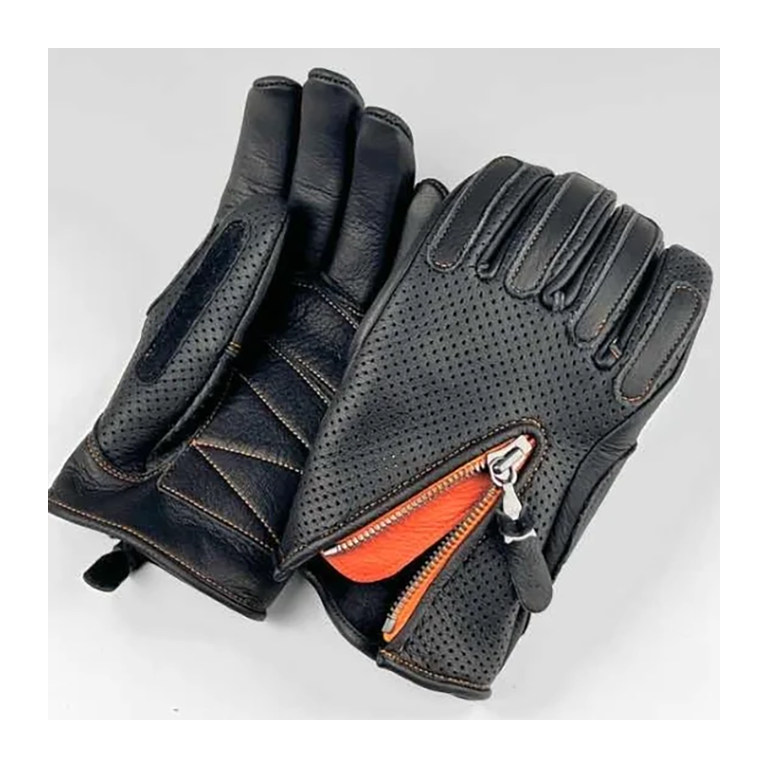 Bike Gloves / ZZR-055m Black/Orangeステッチイメージ0