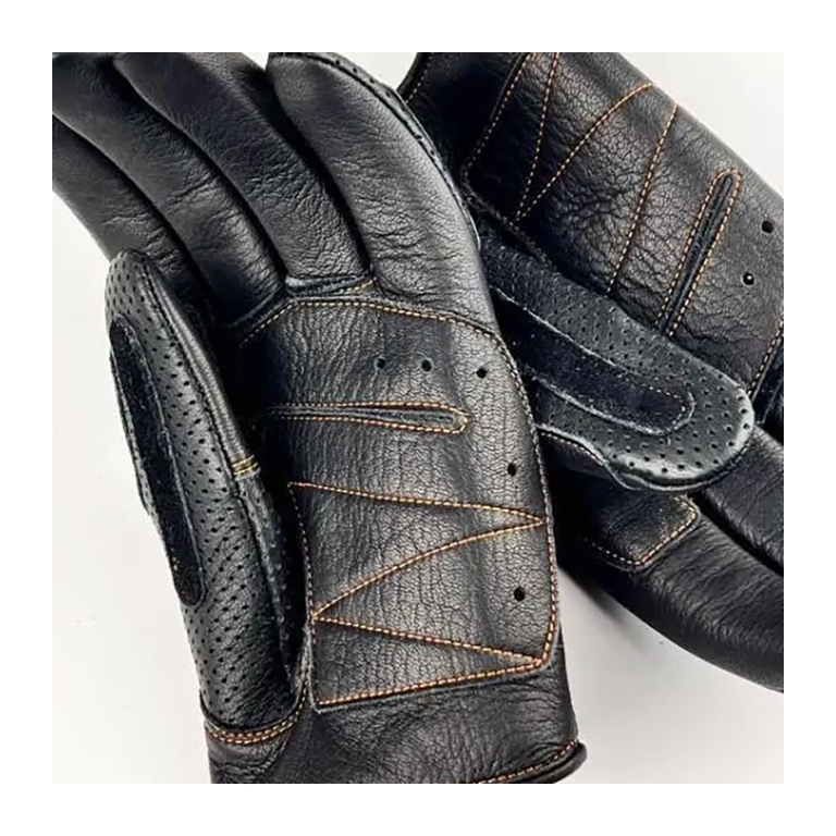 Bike Gloves / ZZR-055m Black/Orangeステッチイメージ1