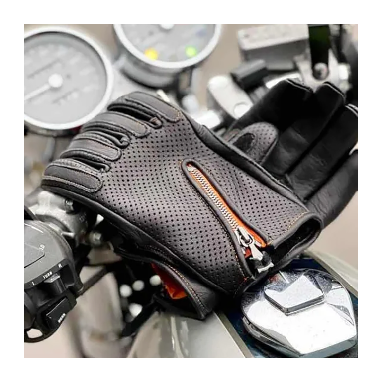 Bike Gloves / ZZR-055m Black/Orangeステッチイメージ4
