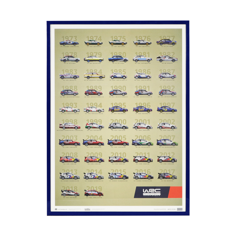 ポスター額装品 / WRC Champions 1973-2019 ｜ LE GARAGE
