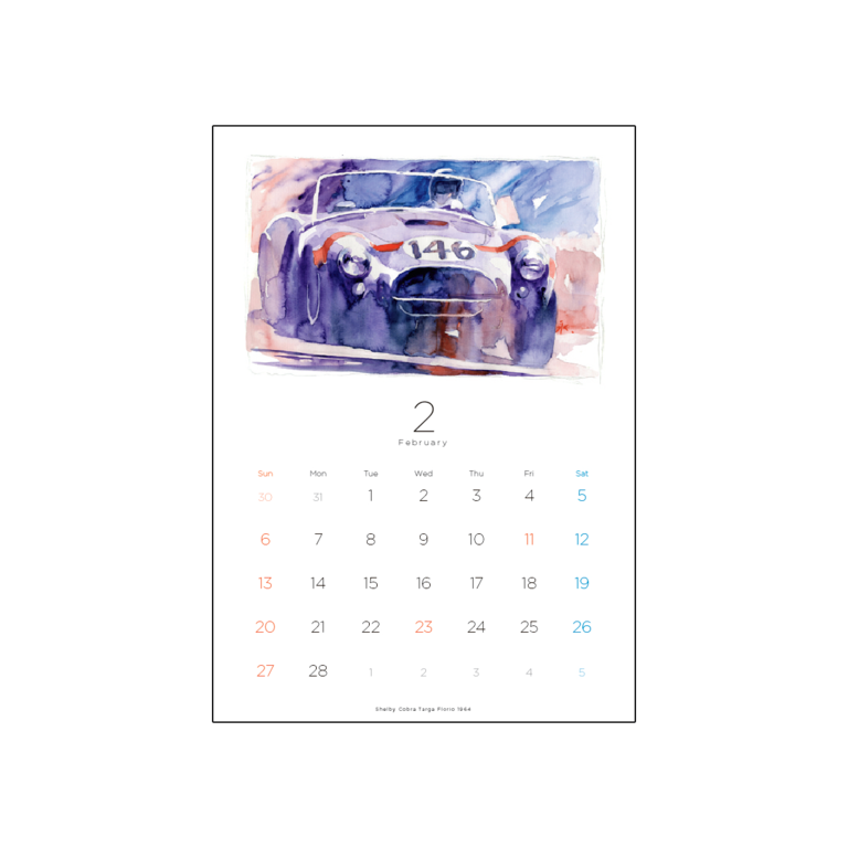 Car Graphic カーグラフィック Joji Nagashima イラストカレンダー 22 Le Garage