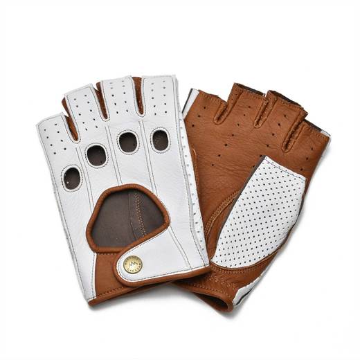 Driving Gloves / DDR-071 Ivory/Caramel