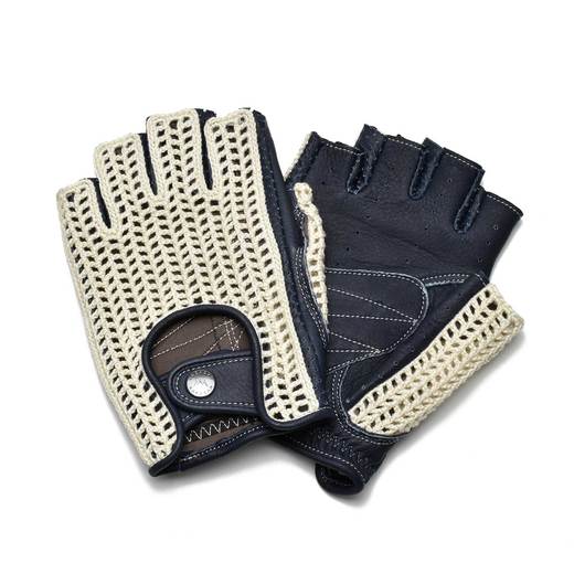 Driving Gloves / KNR-071 Ivory/Navy