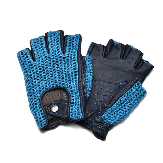 Driving Gloves / KNR-071 Turquoise Blue/Navy