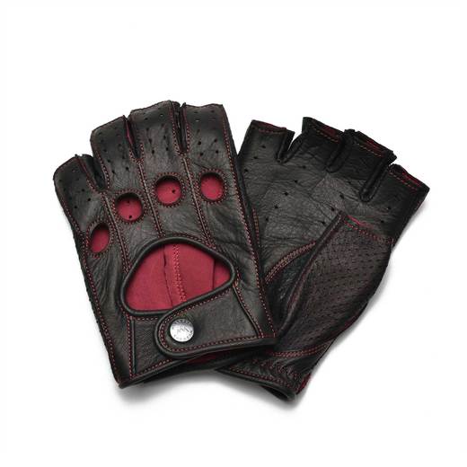 Driving Gloves / DDR-070 Black(Redステッチ)