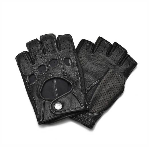 Driving Gloves / DDR-070 Black/Silverステッチ