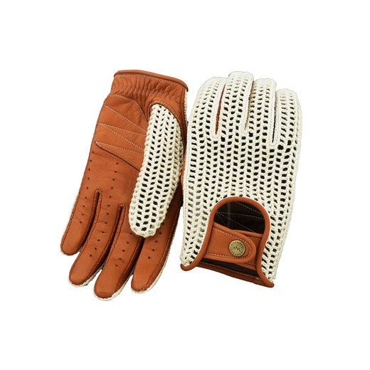 Driving Gloves / KNR-061 Ivory/Caramel