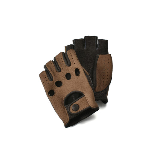 Driving Gloves / PCR-071 Light Brown/Black