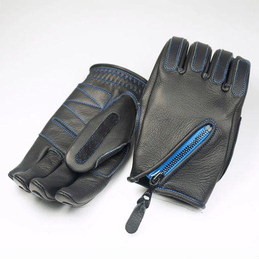 Bike Gloves / ZZR-055 Black/Blueステッチ