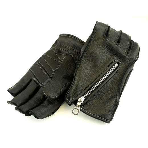 Bike Gloves / ZZR-055ex Black/シルバーステッチ