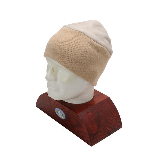 Leather Knit Cap - White / Ivory