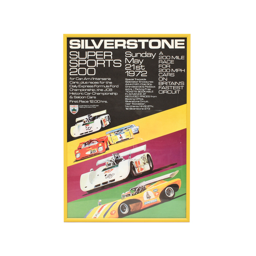 オリジナルポスター額装品 / 1972 SILVERSTONE