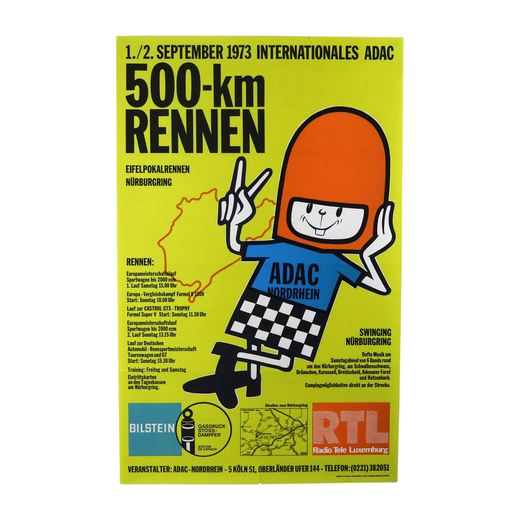 オリジナルポスター / INTERNATIONALES ADAC 500-km RENNEN 1973