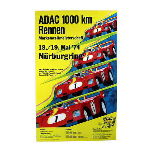 オリジナルポスター /  ADAC 1000km RENNEN 1974