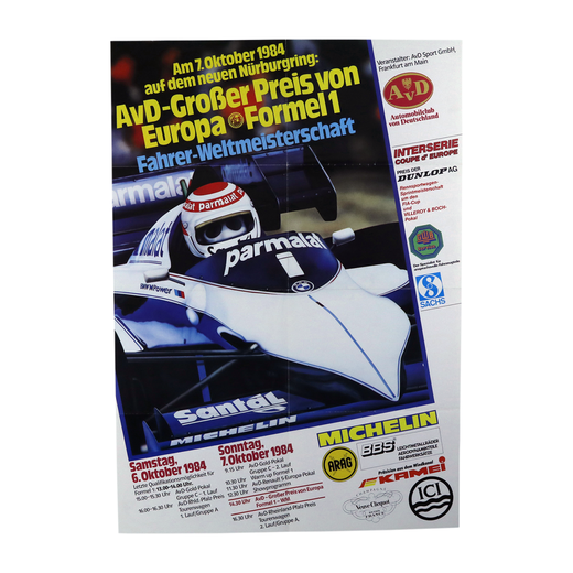 オリジナルポスター /  AvD-Grober Preis von Europa Formel 1 1984