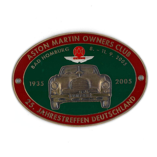 ASTON MARTIN Owners Club Car Badge