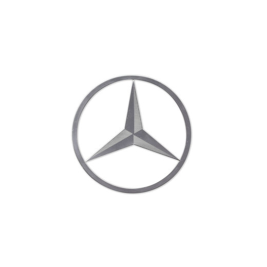 Mercedes-Benz スリーポインテッドスター アルミステッカー