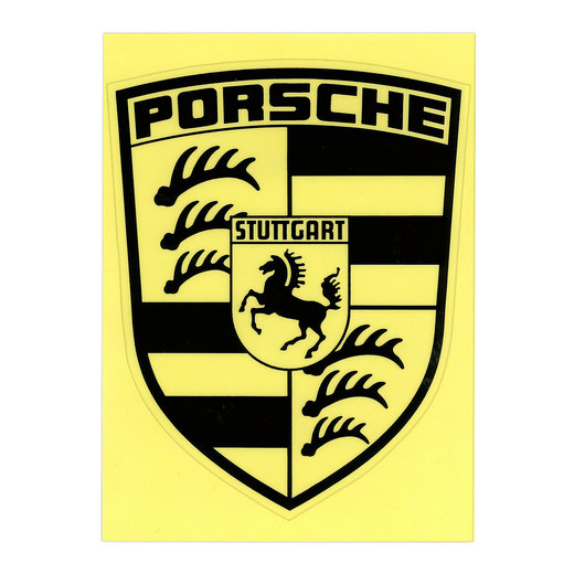 PORSCHE クレストステッカー ブラック/クリア