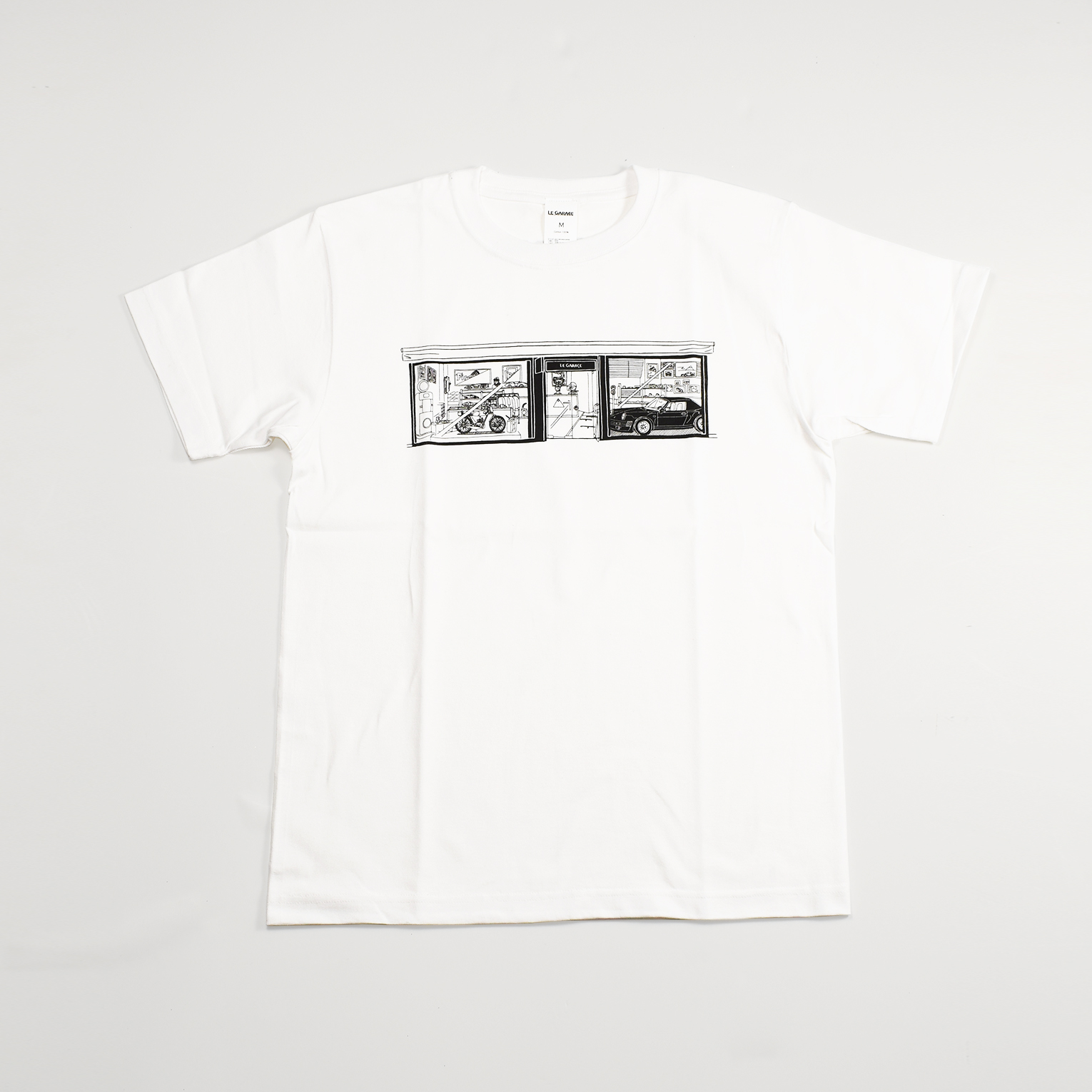 Le Garage ル ガラージュ Le Garage イラストtシャツ White Le Garage