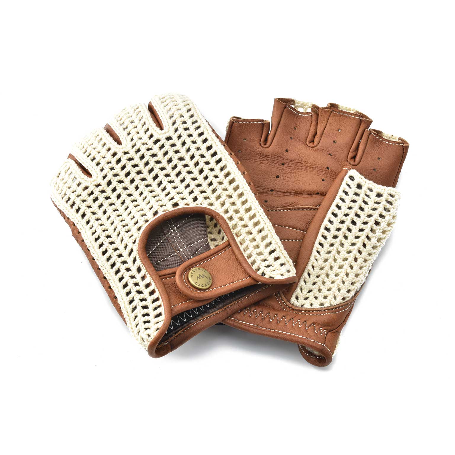 CACAZAN（カカザン）Driving Gloves / KNR-071 Ivory/Caramel ｜ LE GARAGE