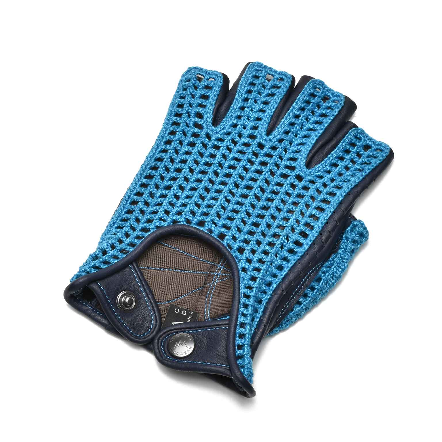 CACAZAN（カカザン）Driving Gloves / KNR-071 Turquoise Blue/Navy ｜ LE GARAGE