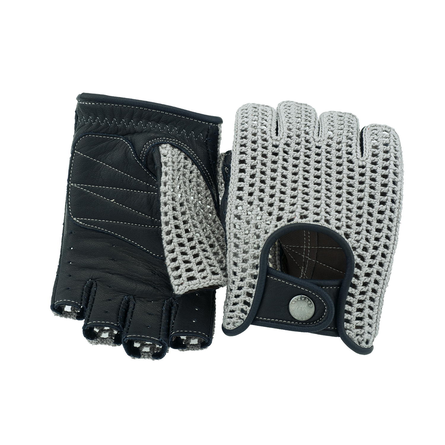 CACAZAN（カカザン）Driving Gloves / KNR-071 Gray/Navy ｜ LE GARAGE