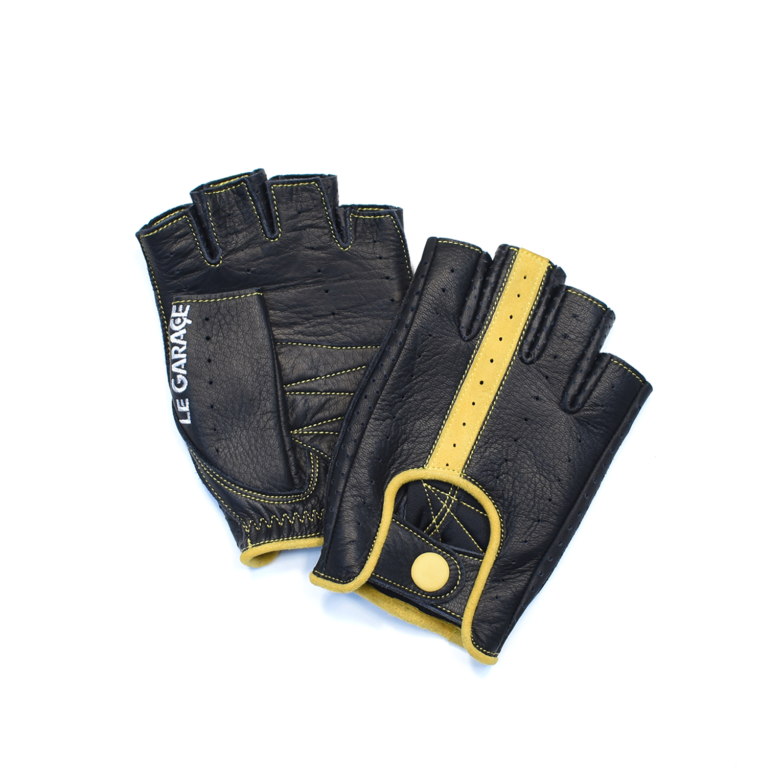 CACAZAN（カカザン）Driving Gloves / LG Model Black×Yellow ｜ LE GARAGE
