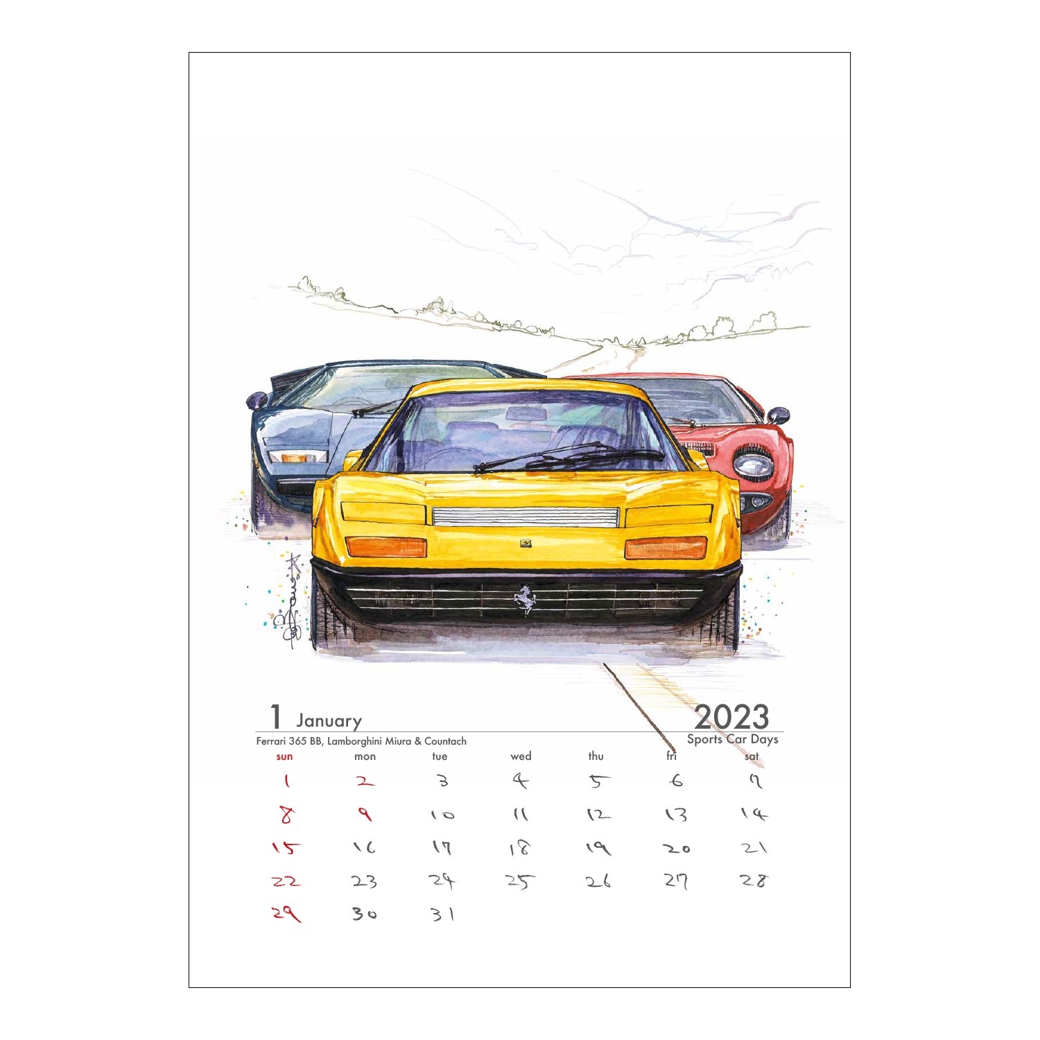 【予約受付中】カレンダー / Sports Car Days 2023イメージ1