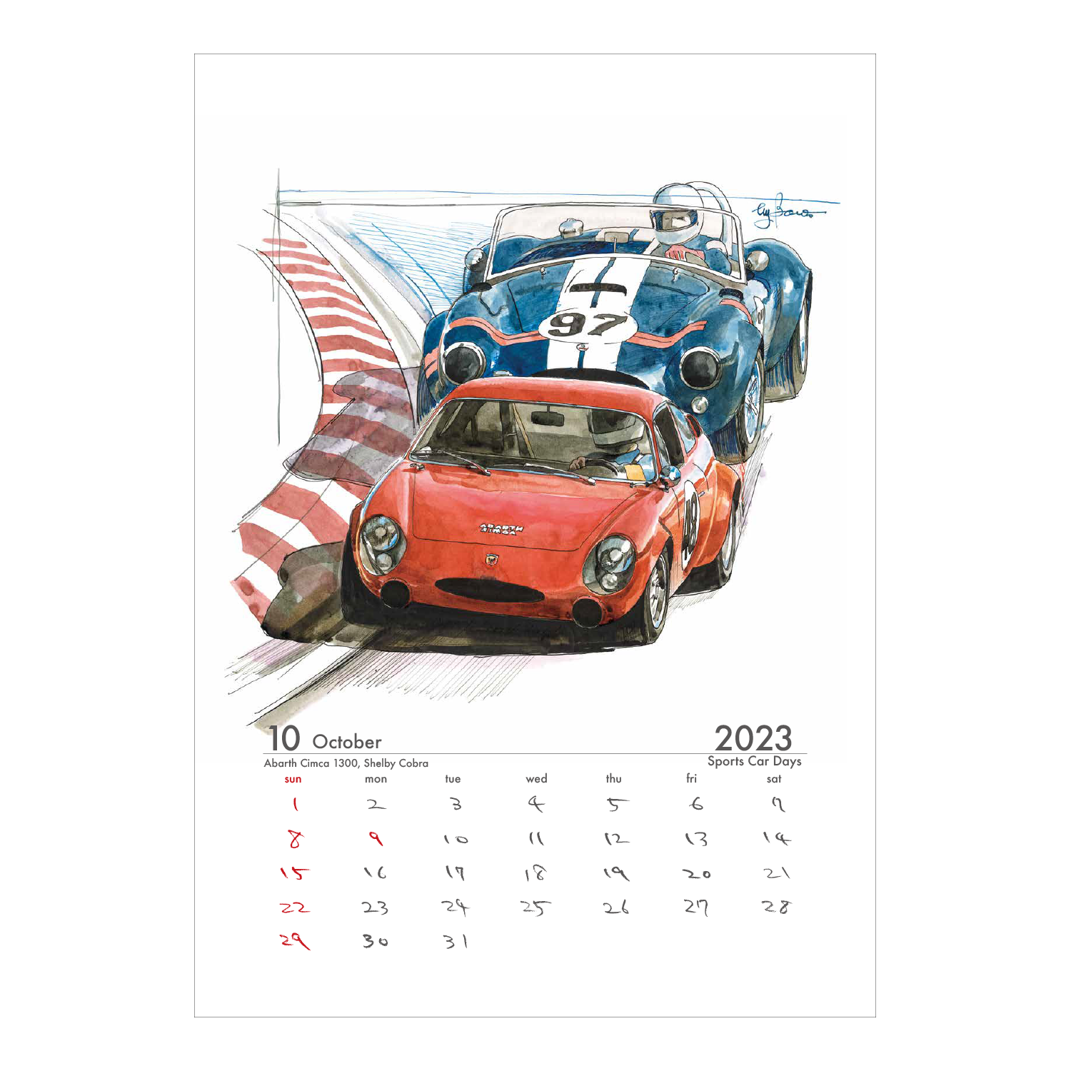 Bow。（ボウ）カレンダー / Sports Car Days 2023 ｜ LE GARAGE