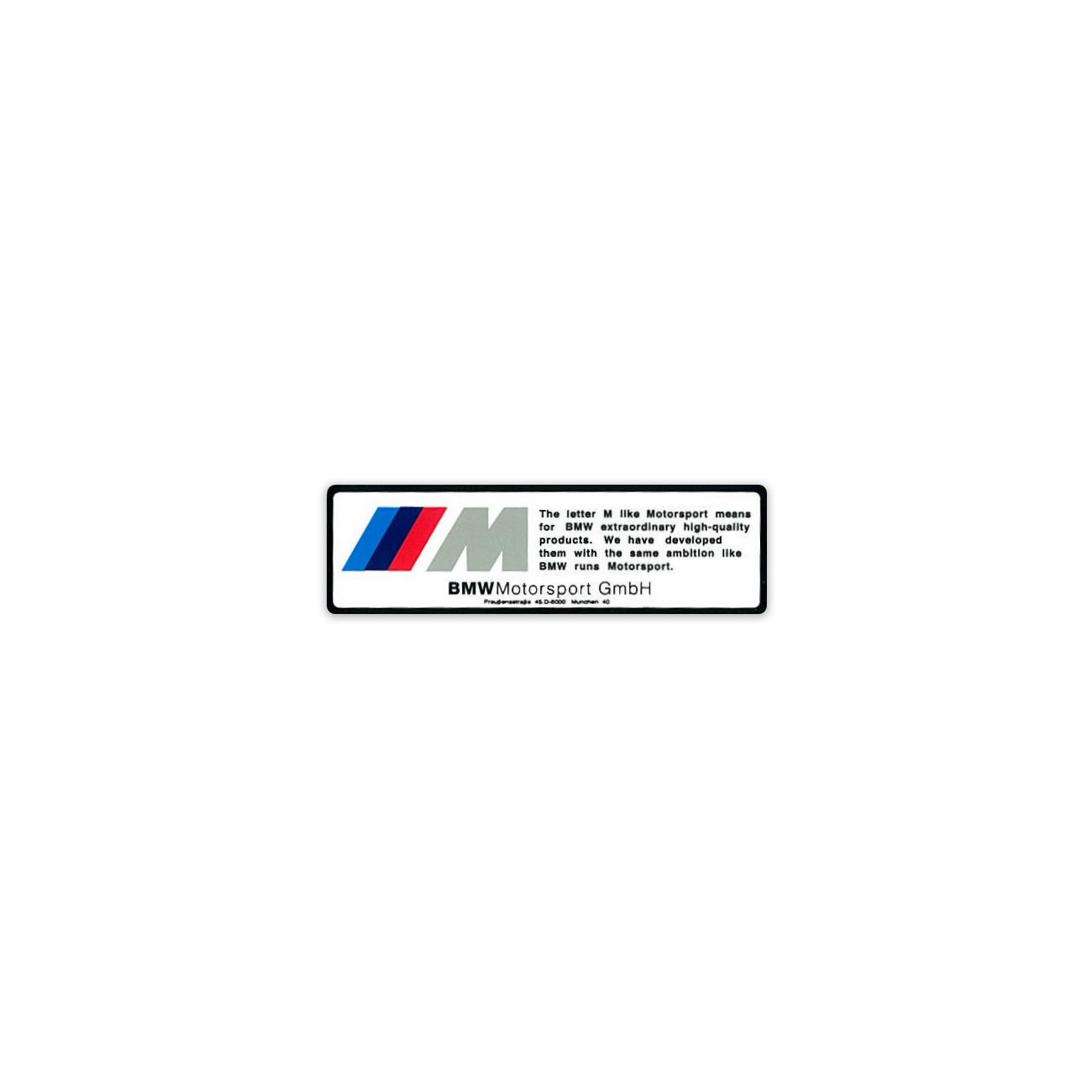 Bmw M スクエアステッカー S Le Garage Bmw M スクエアステッカー S Le Garage